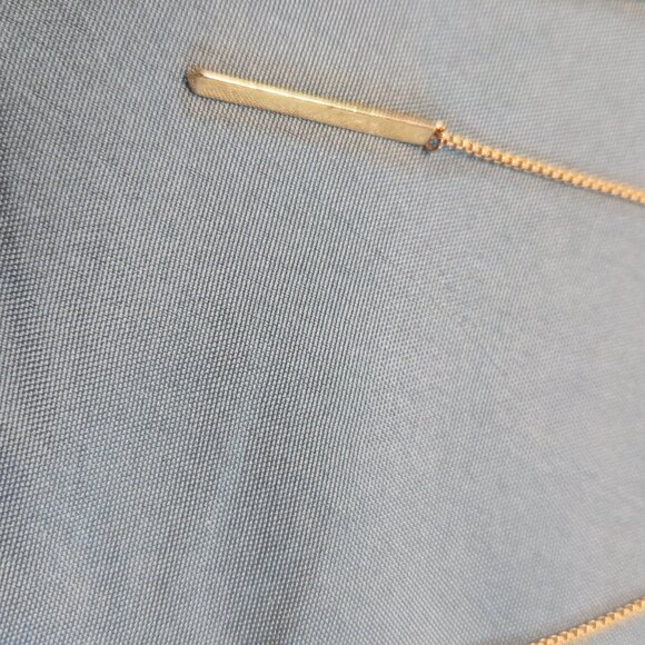 Henry Bendel Gold Tone Lariat Necklace w/ Crystal Pendant | Adjustable - Picture 9 of 10